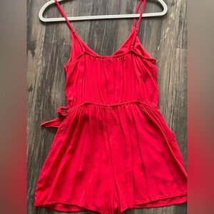 Bold Red Romper